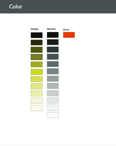 Brand color palette development