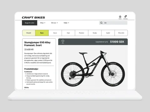 Craft Bikes web design